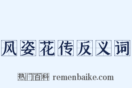 风姿花传反义词是什么意思的图片